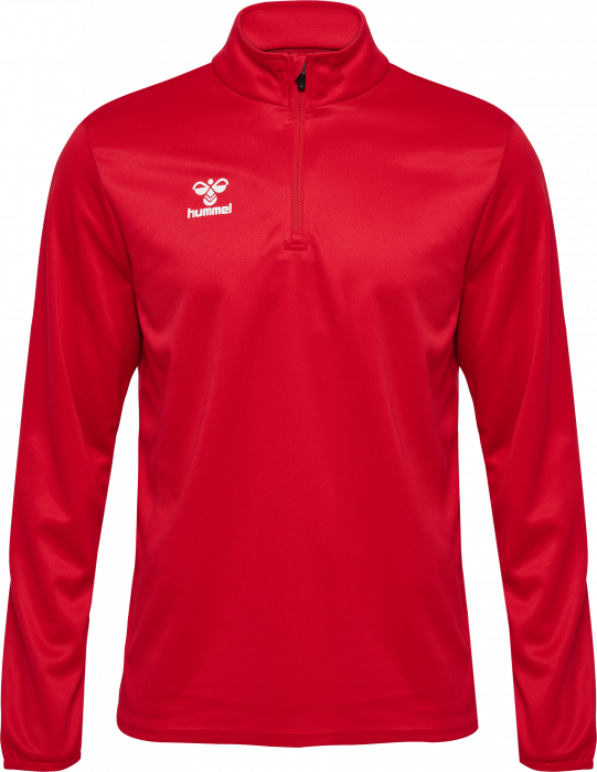 Hummel - Essential Training Sweat With Half Zip - True Red