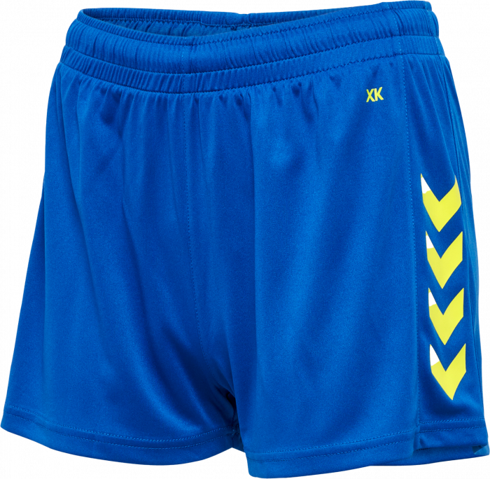 Hummel - Core Xk Poly Shorts Women - True Blue & blazing yellow