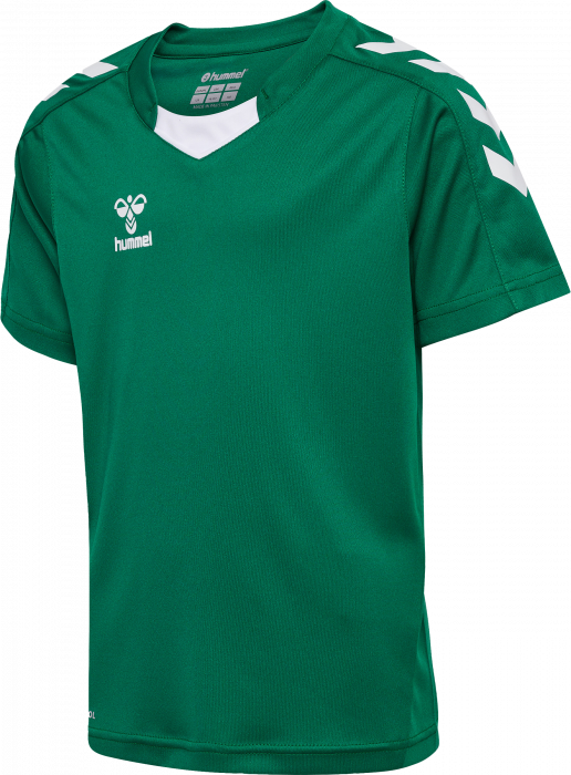 Hummel - Core Xk Poly Jersey Jr - Evergreen & weiß