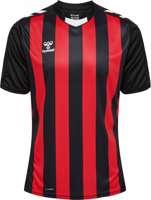 Hummel - Core Xk Striped Jersey - Noir & true red