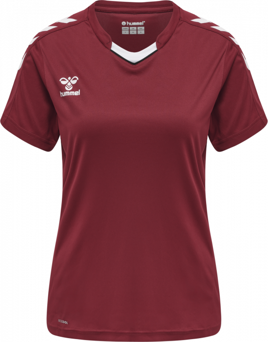 Hummel - Core Xk Poly Jersey Women - Maroon & branco