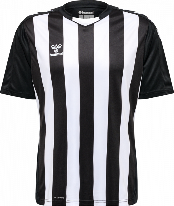 Hummel - Core Xk Striped Jersey Jr - Negro & blanco