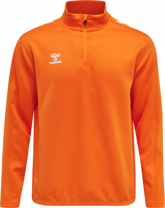 Hummel - Core Xk Half Zip Sweater - Orange & blanco