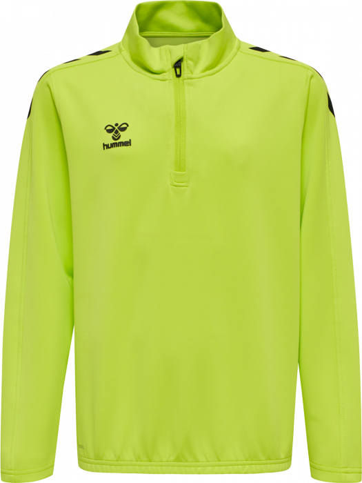 Hummel - Core Xk Half Zip Sweater Jr - Lime & zwart