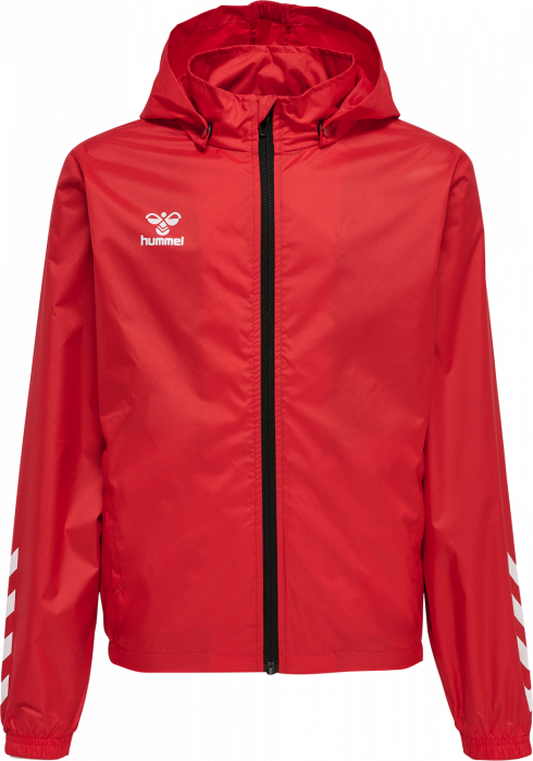 Hummel - Core Xk Spray Jacket Kids - True Red & bianco