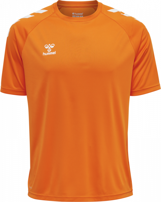 Hummel - Core Xk Poly T-Shirt - Orange & branco