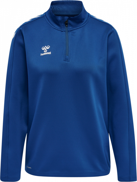 Hummel - Core Xk Half Zip Sweater Women - True Blue & bianco