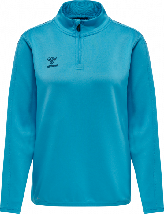 Hummel - Core Xk Half Zip Sweater Women - Blue danube & weiß