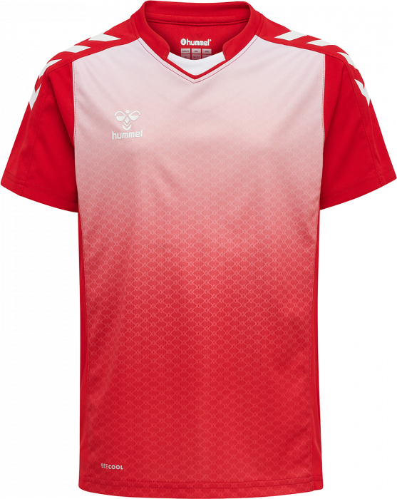 Hummel - Core Xk Sublimaiton Jersey Jr - True Red & branco