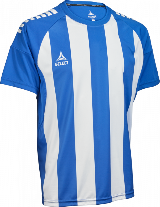 Select - Spain V25 Player Shirt S/s Striped - White & blue